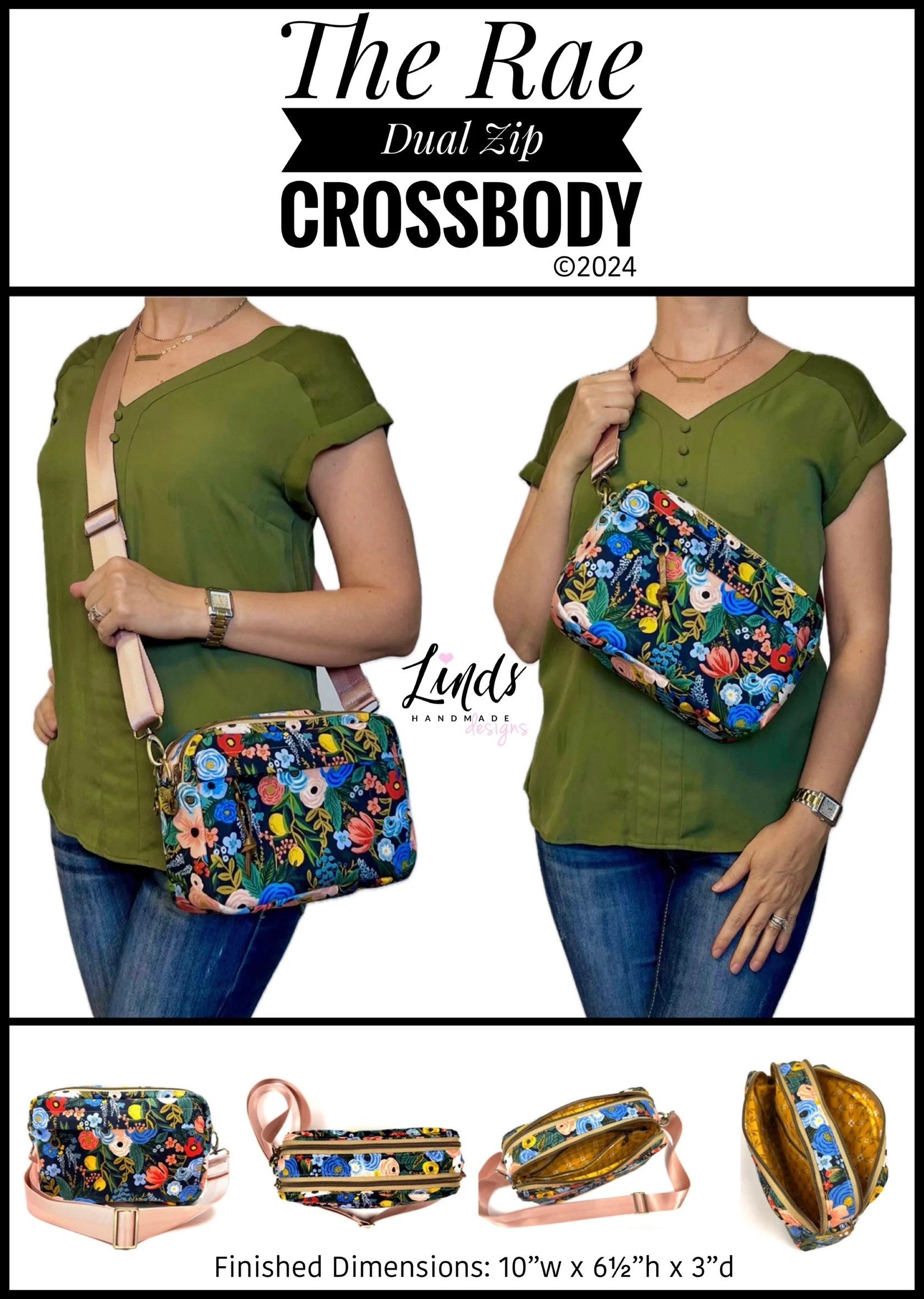 Rae Duel Zip Cross Body Bag Class - With Brenda September 26th