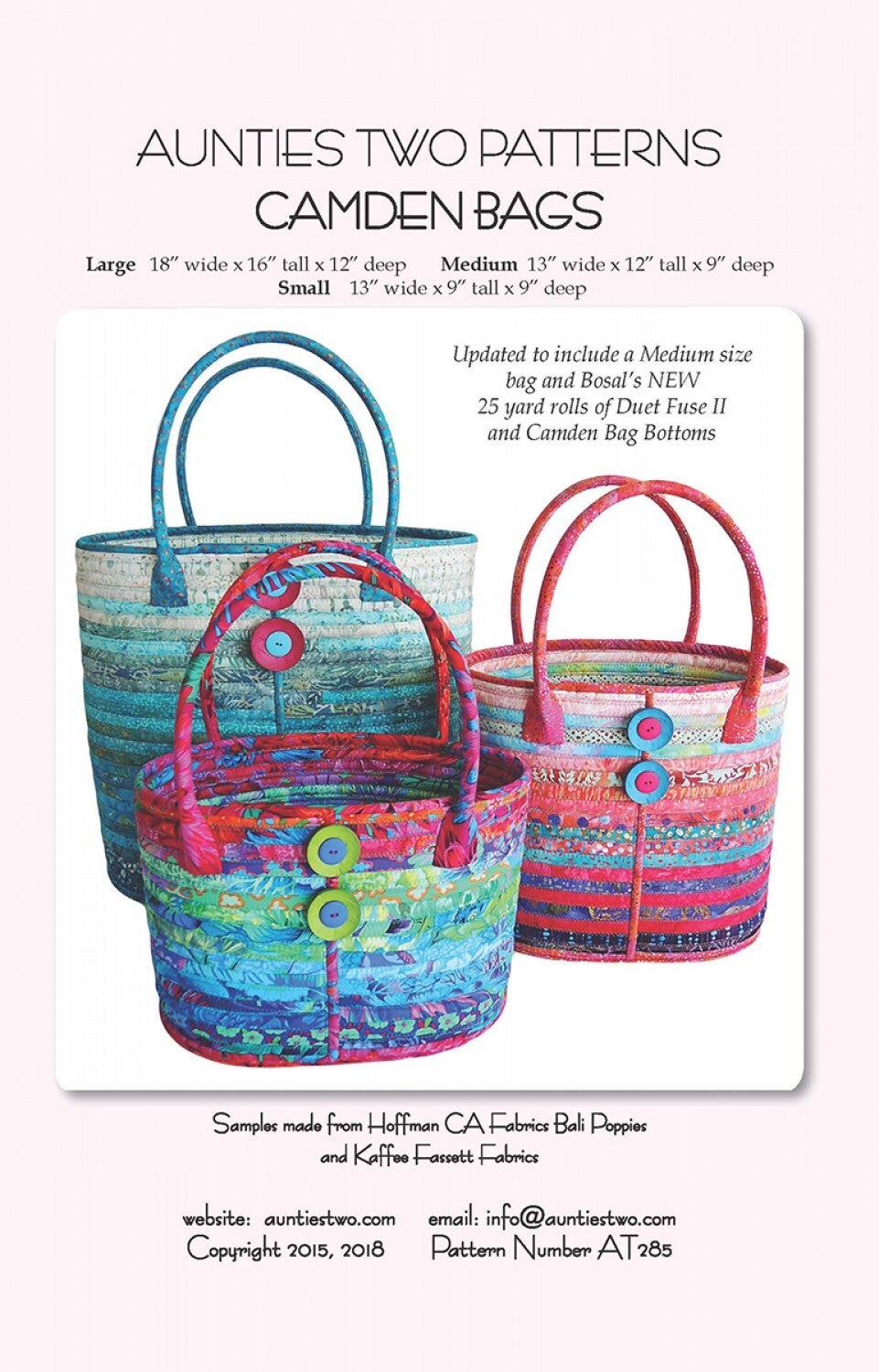 Two aunties bag patterns 2025